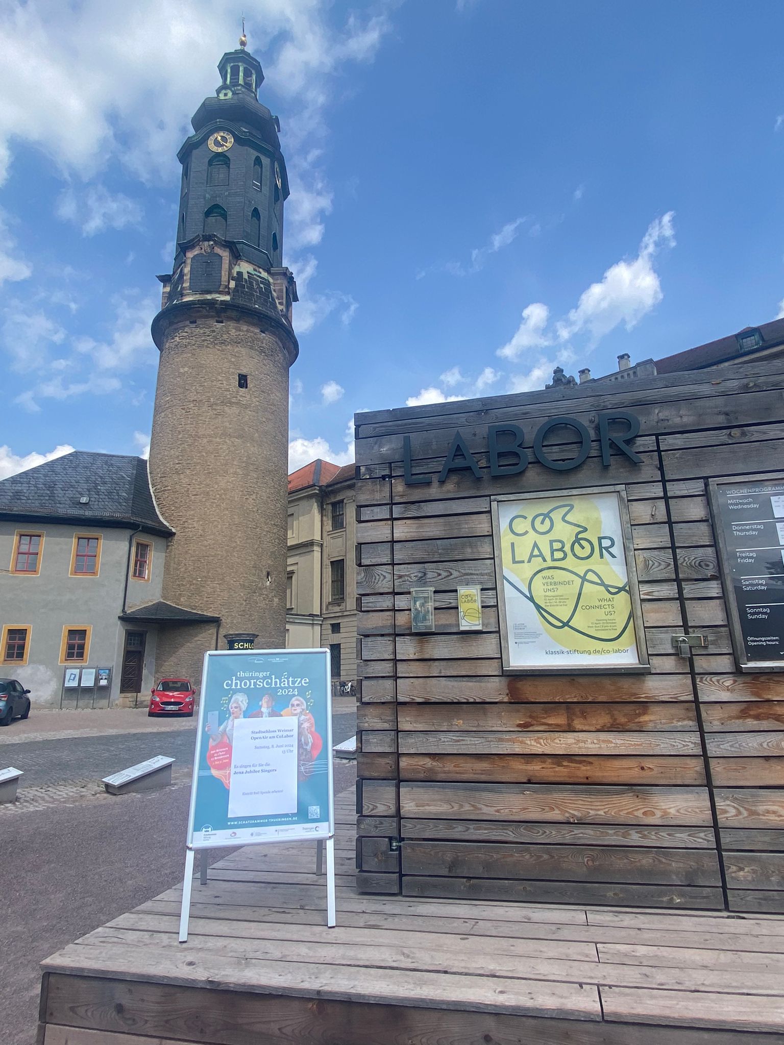 Weimar CoLabor 8.6.24 Michel CHORschätze Werbung