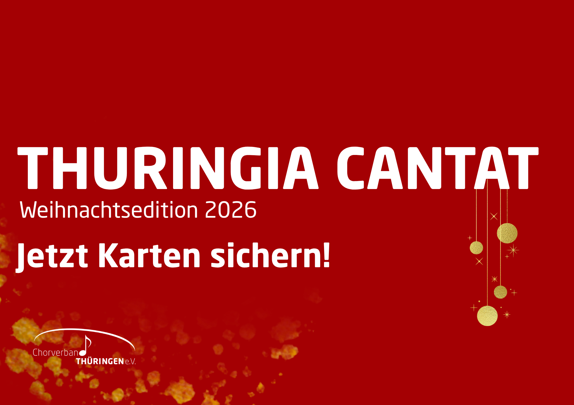Online Kartenverkauf: THURINGIA CANTAT - Weihnachtsedition 2026