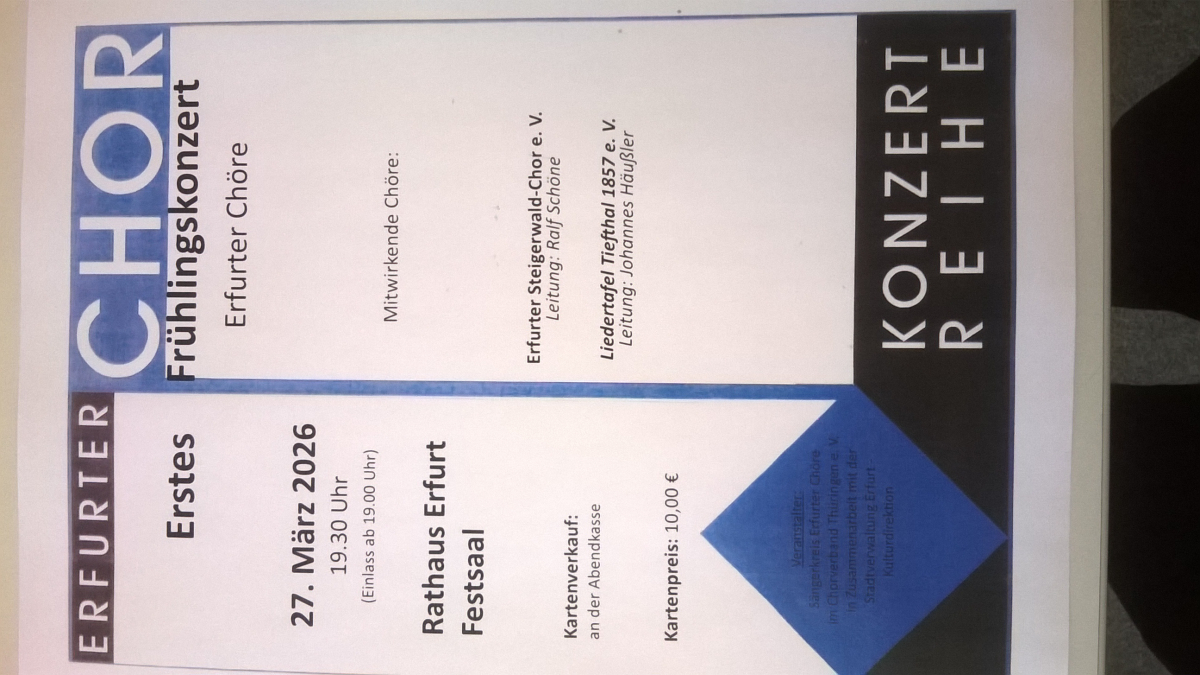 1. Frühlingskonzert Erfurter Chöre